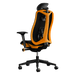 Bakre vänstra vy av en Herman Miller Vantum Gaming Chair i Helio orange.