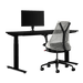 Herman Miller gaming bundle, featuring a Nevi sit-stand desk, Ollin monitor arm and a Sayl chair in studio white.