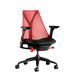 Front view of an red Sayl office chair from Herman Miller Gaming, designed by Yves Béhar.